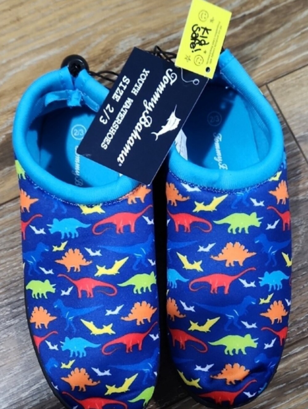 NWT Tommy Bahama Kids Youth Water Shoes Dinosaurs Blue Red Orange Yellow Green